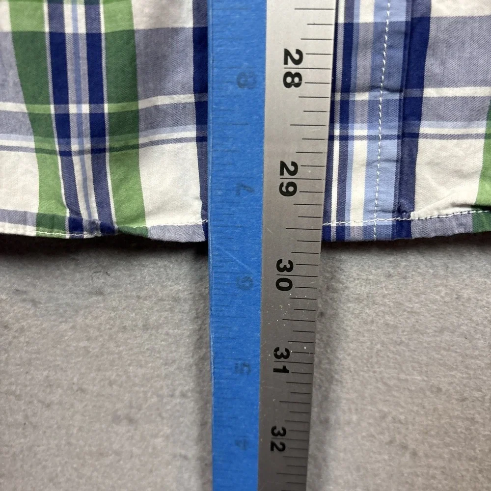 Banana‎ Republic Mens Shirt Soft Wash Standard Fit Button Up Plaid Cotton Medium